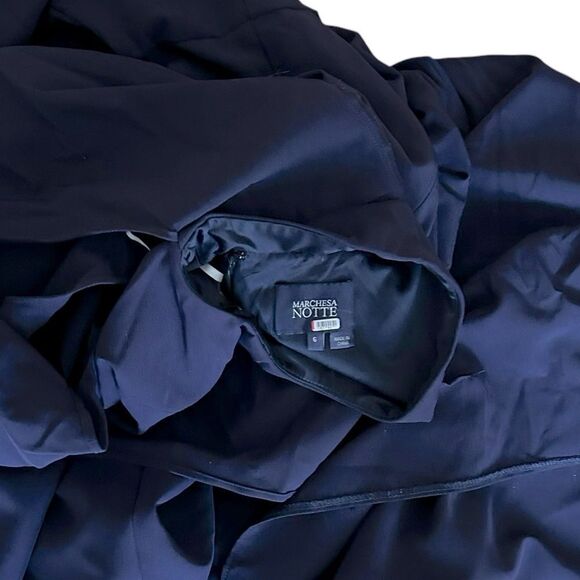 Marchesa Notte Cape Column Gown Dress Size 6 - Picture 9 of 9